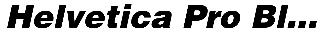 Helvetica Pro Black Oblique